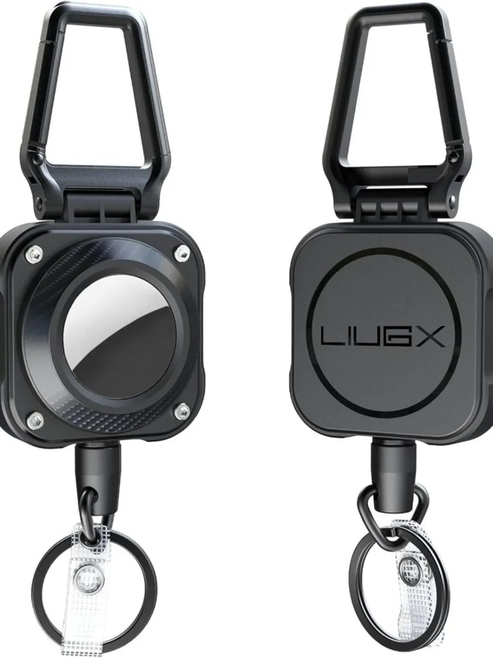 2 Pack Retractable Keychain for AirTag - 31.5 in Length, Lightweight 8 oz Holder
